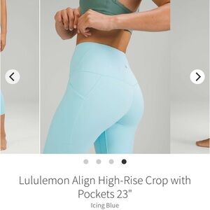 lululemon athletica Women's High-Rise Crop Pants - Icing Blue